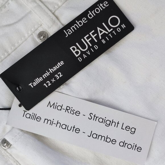 Buffalo David Bitton jeans Misha mid-rise straight leg stretch women's sz 12x32 - Picture 9 of 13